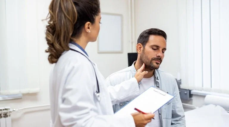 prueba de tiroides masculina