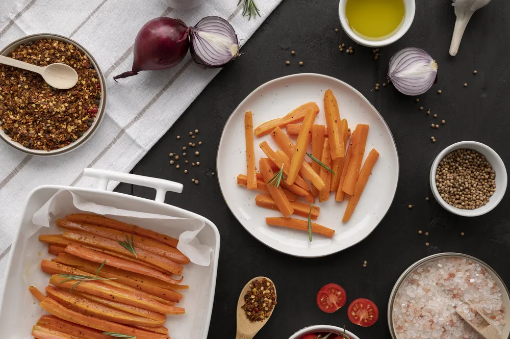 chips de zanahoria como complemento al kebab