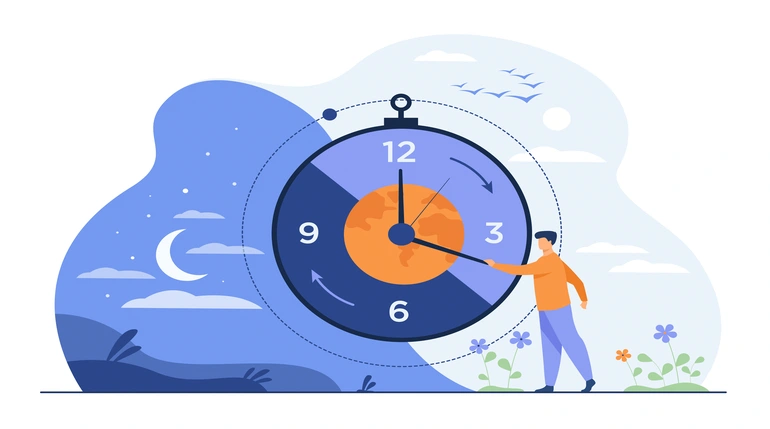 Reloj circadiano del sueño y la vigilia humanos.