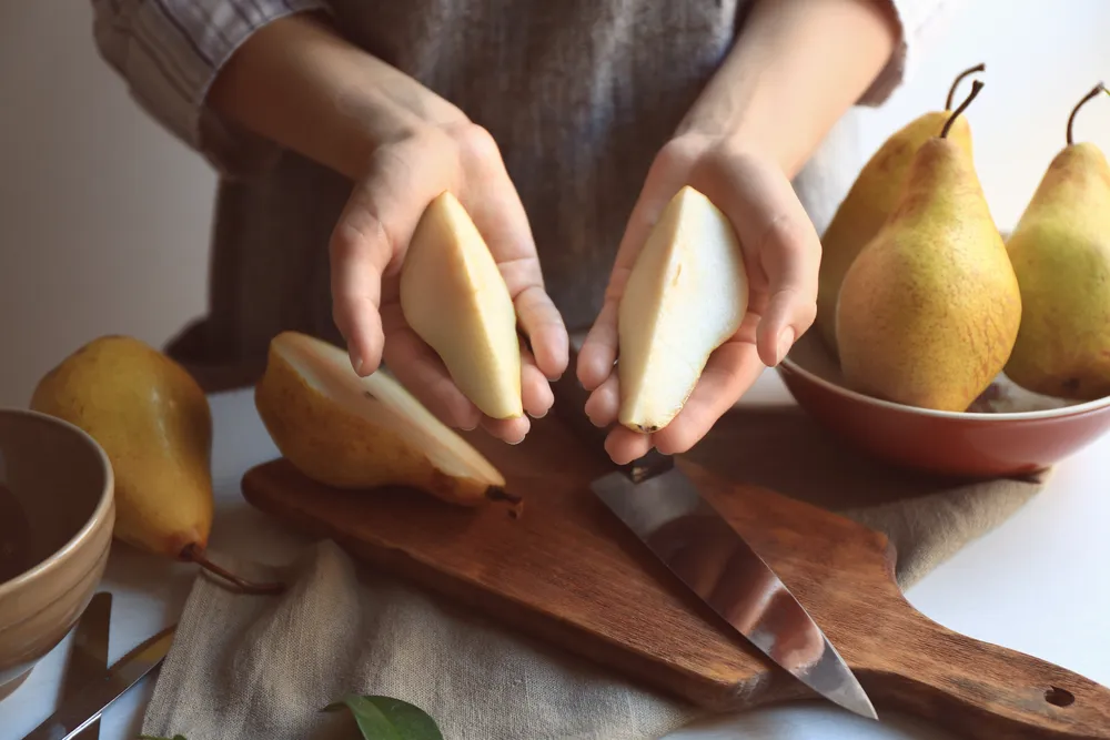 peras para una merienda de fiesta