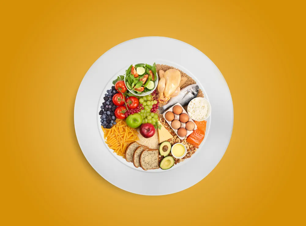 comida sana en un plato