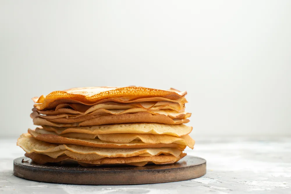receta de panqueques recién fritos