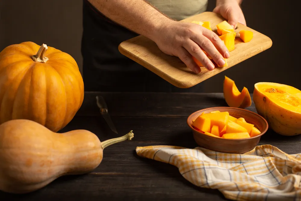 usando calabaza en el menú de otoño