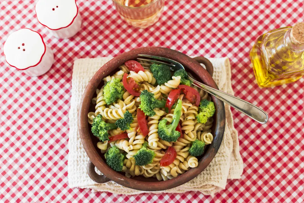 ensalada a la parrilla con pasta