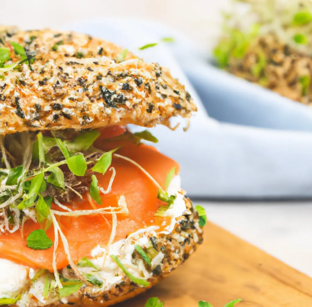 Sándwich de salmón ahumado