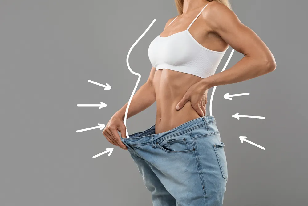 Pérdida de peso con una dieta alta en proteínas.