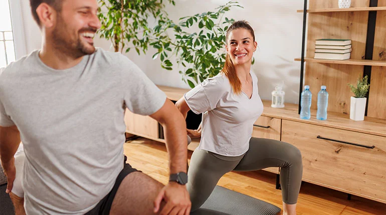 ejercicios para parejas en casa