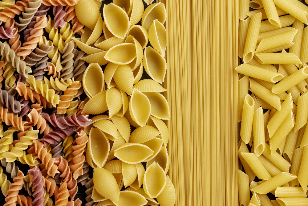 diferentes tipos de pasta de harina de trigo