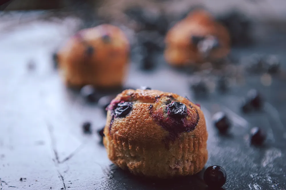 receta de muffins de arándanos