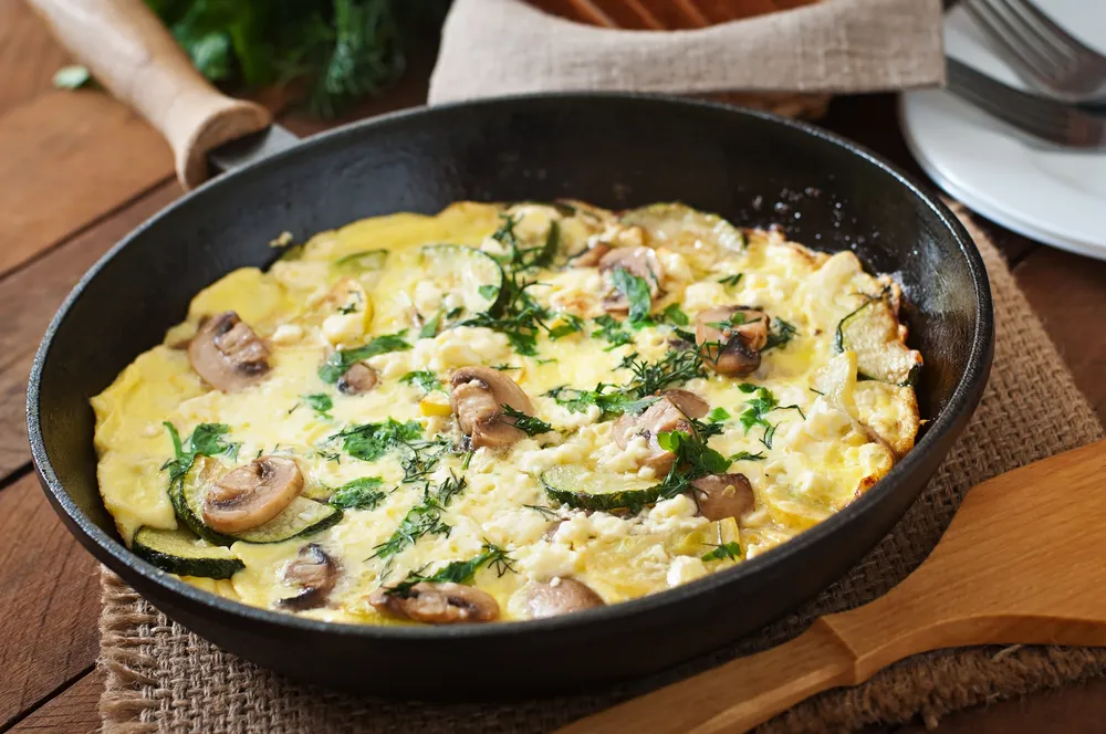 receta de tortilla con champiñones