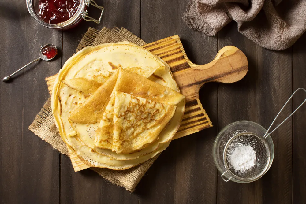 receta de panqueques para una delicada masa de panqueques
