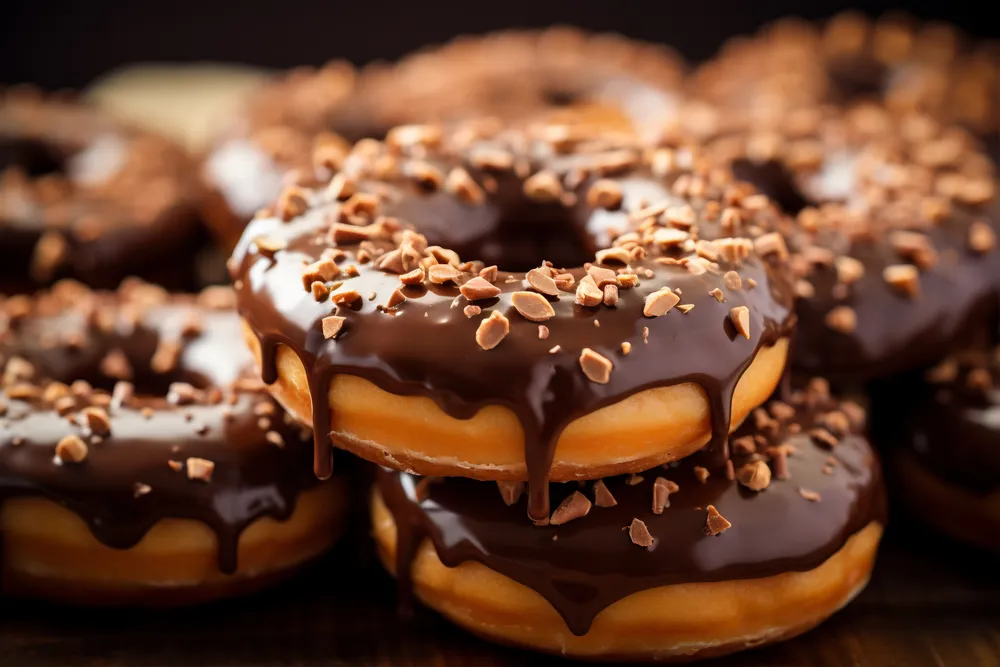 donuts con chocolate y nueces